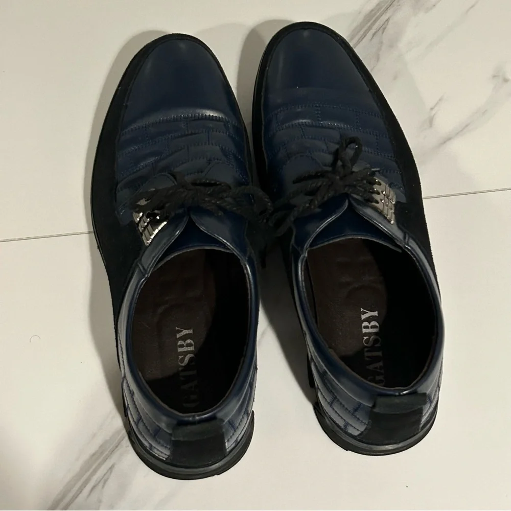 Gatsby Genuine Leather Orthopaedic Blue Oxfords Size 11.5 (45)